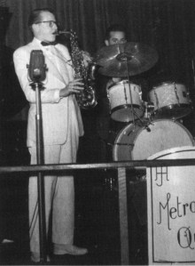 Jos van Heuverzwijn alias ‘Joe Hervey’ op altsax, de leider van Joe Hervey’s Metronome Quintet. – foto: Wouter van Gool, © NJA
